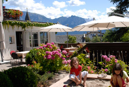 Terrazza con vista sulle Dolomiti 